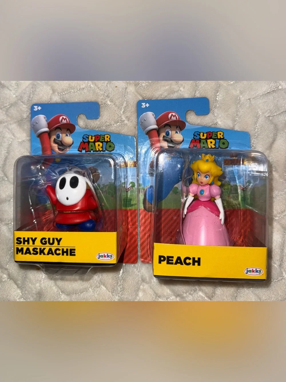 Super Mario JAKKS Pacific Peach & Shy Guy 4” Figures 2023 NEW Sealed Lot of 2